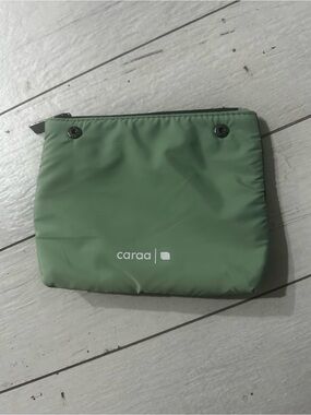 caraa Sage Green Nylon Zip Pouch